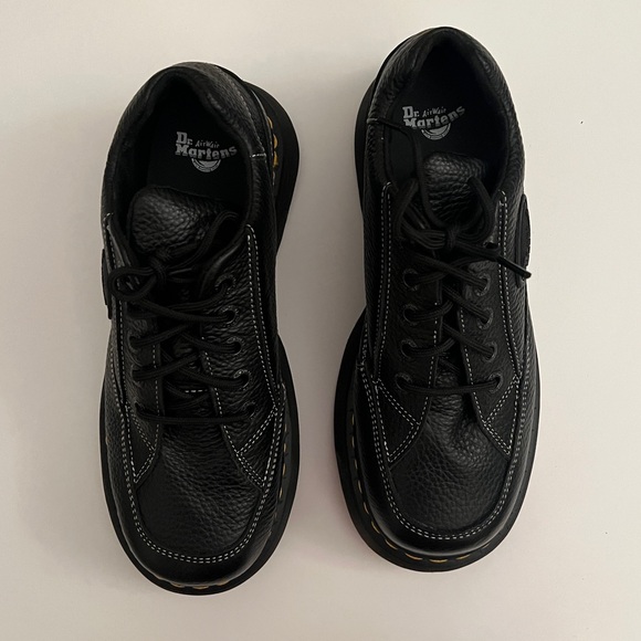 Dr. Martens BUZZ 5-EYE MILLED NAPPA LEATHER SHOES — Black, US Size 9 - Picture 5 of 10